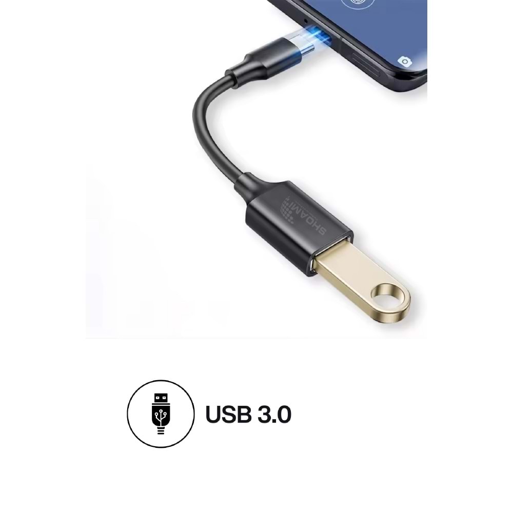 SHOAMI SH-013 USB 3.0 Type-C To USB OTG Dönüştürücü Kablo