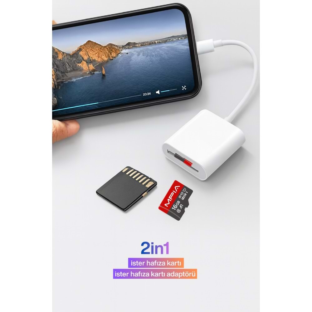 CONCORD USHTC TYPE-C Bağlantı 3.0 Kart Okuyucu