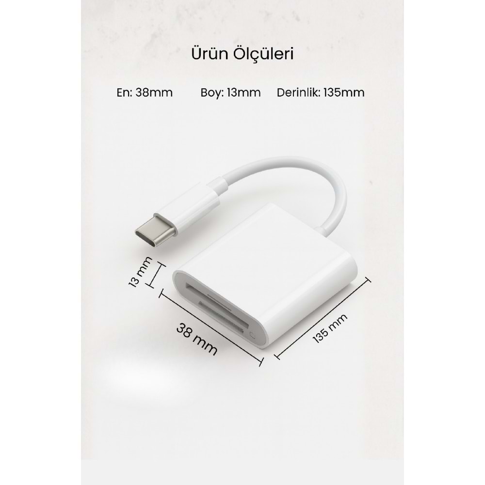 CONCORD USHTC TYPE-C Bağlantı 3.0 Kart Okuyucu