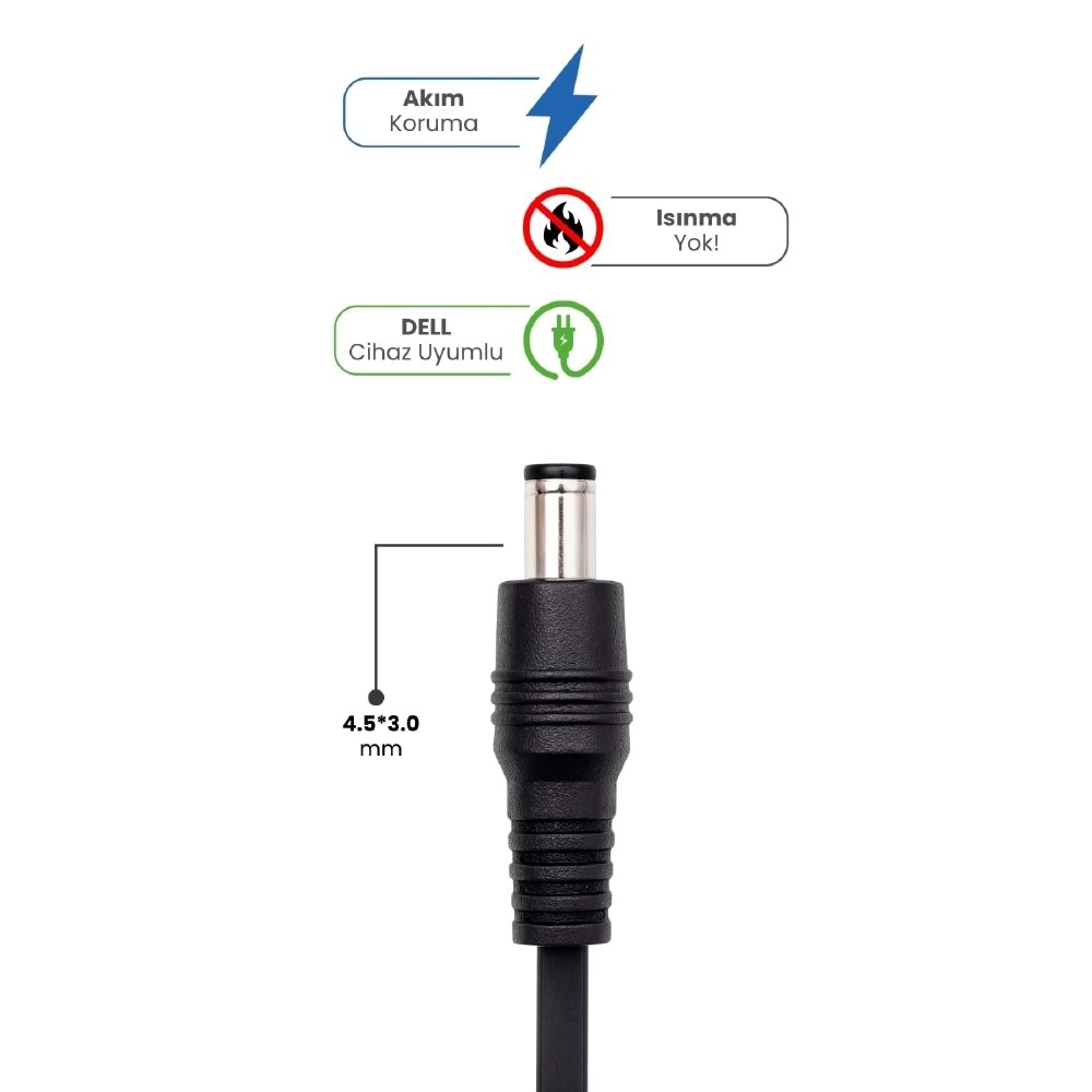 SPRANGE SR-L27 19.5V 4.62A 4.5* 3.0mm 90W DELL İçin Laptop Adaptör
