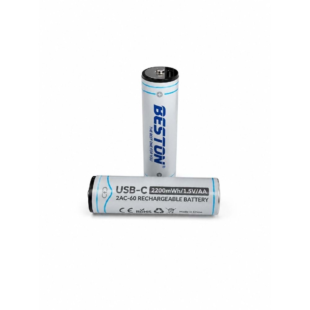 BESTON P2-02C-4 AA Şarj Edilebilir 4'Lü 1.5V USB-C Kalın Pil