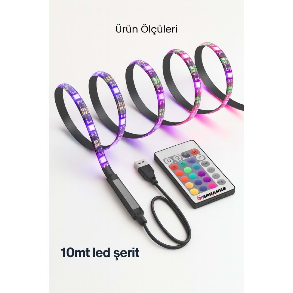 SPRANGE SP-LD5 RGB Şerit Led 5 Mt.