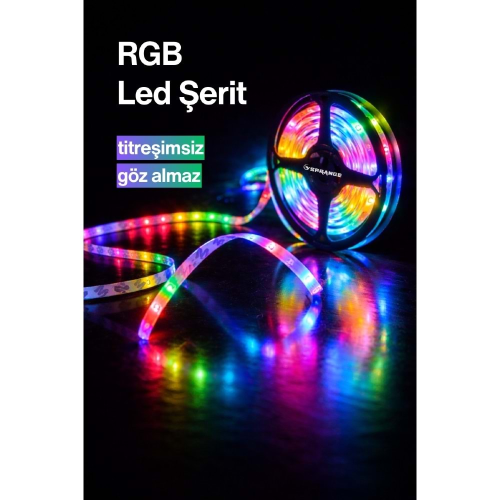 SPRANGE SP-LD5 RGB Şerit Led 5 Mt.