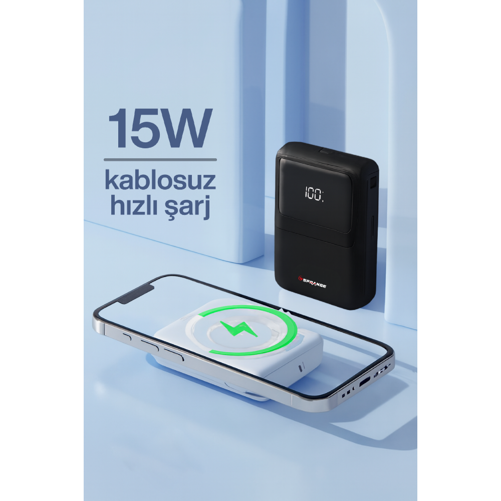 SPRANGE SR-P27M 10000 mAh Powerbank Siyah