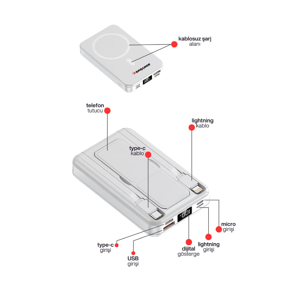 SPRANGE SR-P28M 12000 mAh Powerbank