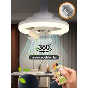 SHOAMI LDC-PS160 Kumandalı Döner Başlıklı Işıklı Vantilatör