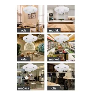 SHOAMI LDC-PS160 Kumandalı Döner Başlıklı Işıklı Vantilatör