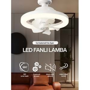 SHOAMI LDC-PS160 Kumandalı Döner Başlıklı Işıklı Vantilatör