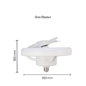 SHOAMI LDC-PS160 Kumandalı Döner Başlıklı Işıklı Vantilatör