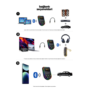 CONCORD C-6010 Bluetooth / TF & Aux - FM Transmitter Mp3 Player