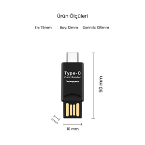 SPRANGE SR-02 Usb To Type-C Kart Okuyucu