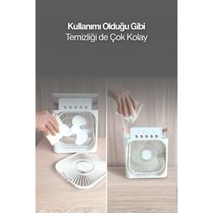 CONCORD MS-55 Hava Nemlendirici RGB Işıklı Soğutucu Fan Beyaz