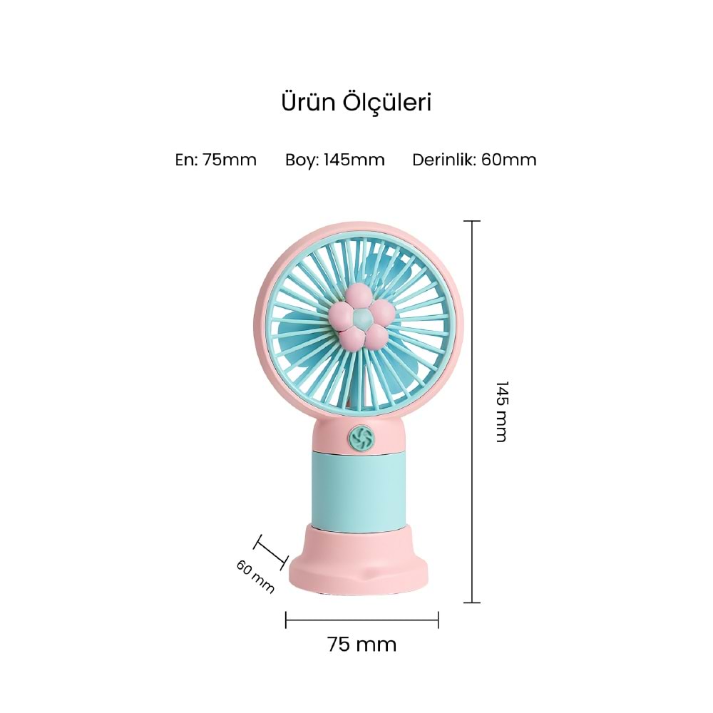 CONCORD MS-50 Mini Fan Flower Pembe