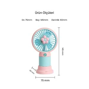 CONCORD MS-50 Mini Fan Flower Pembe