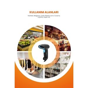 MPIA BS-1 USB Kablolu 1D/2D Barkod & Karekod Okuyucu