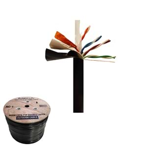 MPIA MGEF 305 Metre / 0.50mm CAT6 UTP Çift Katmanlı Dış Ortam İnternet Kablosu