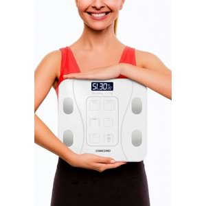 CONCORD C-W01 Akıllı Bluetooth Baskül Beyaz