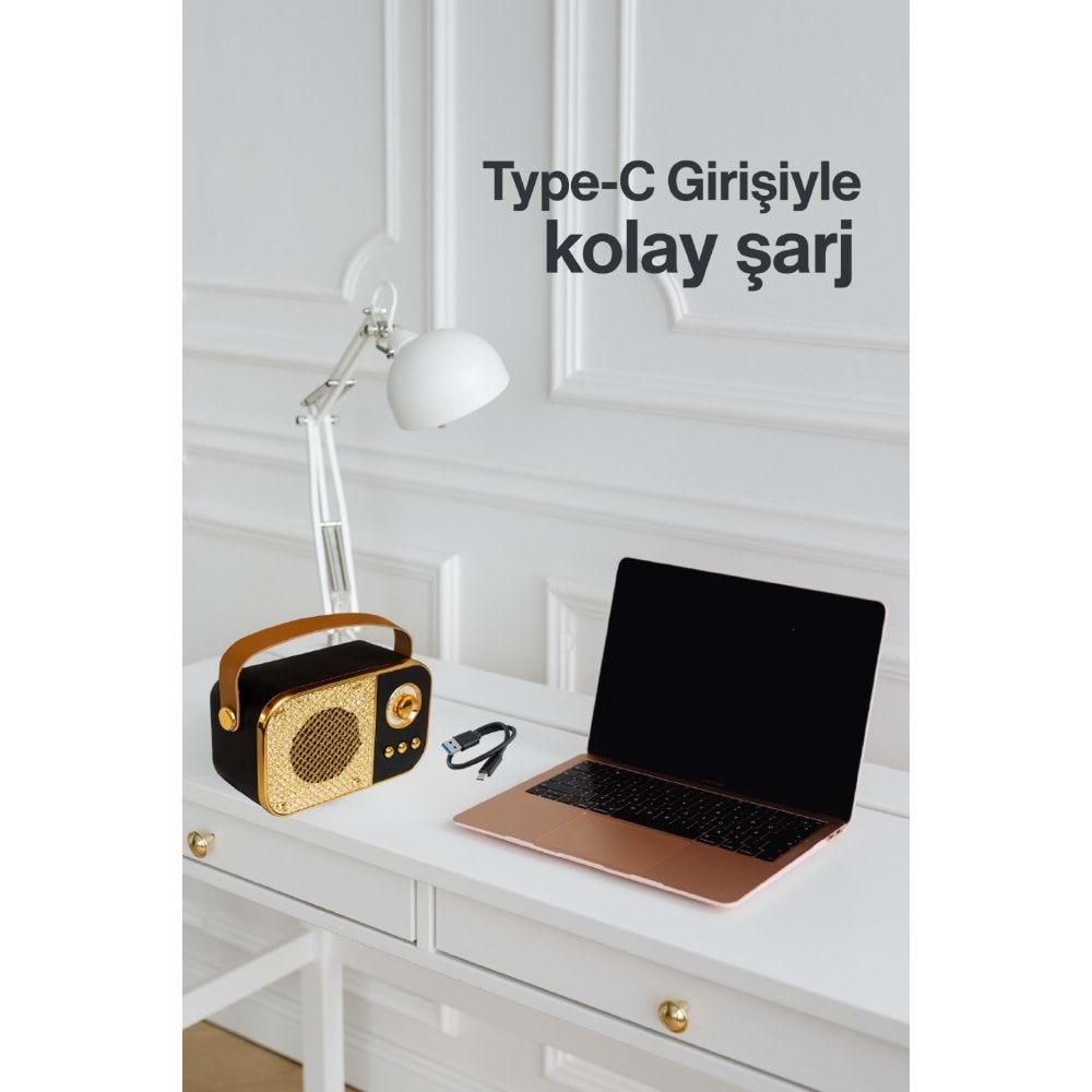 M24 USB/TF Bluetooth Hoparlör Siyah