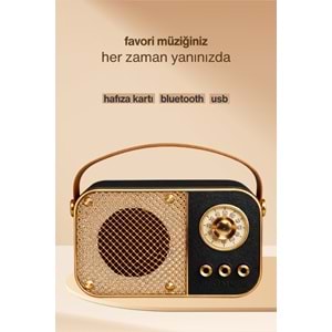 M24 USB/TF Bluetooth Hoparlör Siyah
