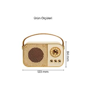 M24 USB/TF Bluetooth Hoparlör Bej