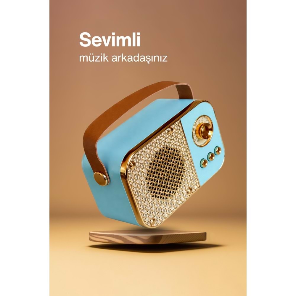 M24 USB/TF Bluetooth Hoparlör Mavi