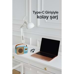 M24 USB/TF Bluetooth Hoparlör Mavi