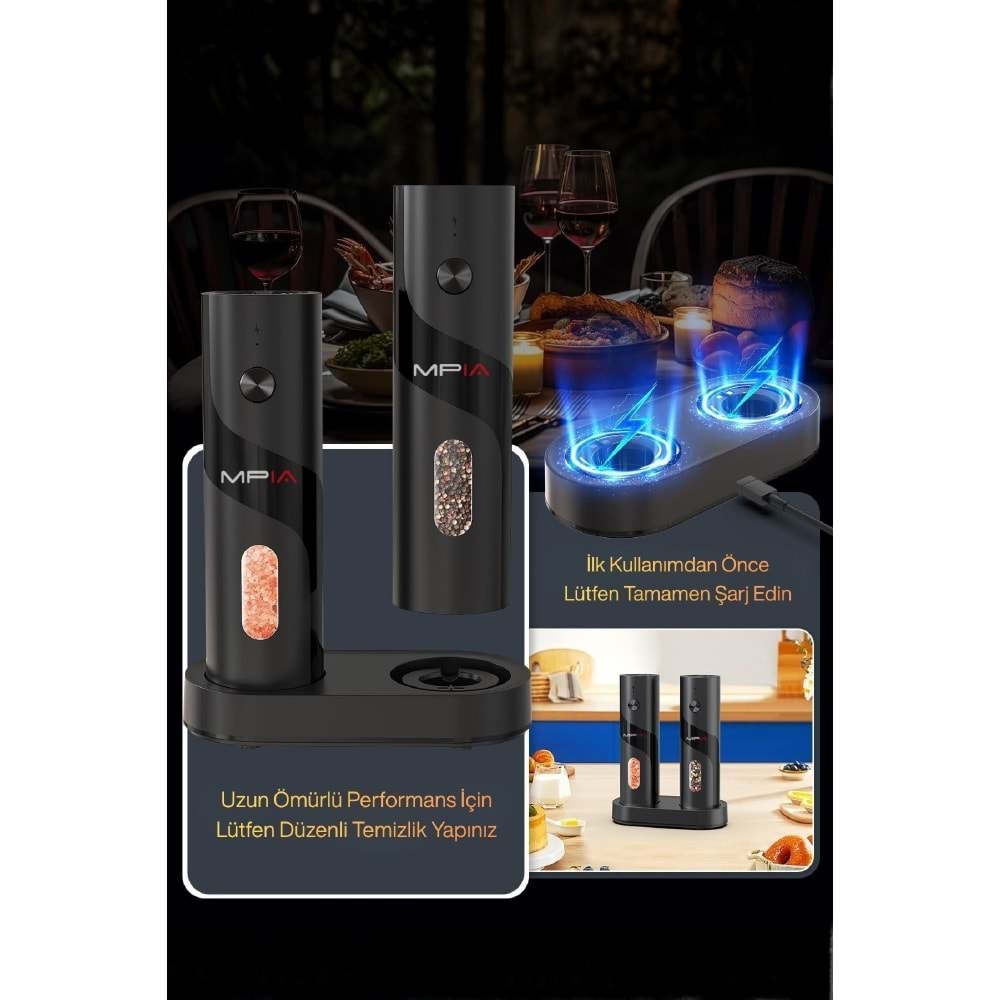 MPIA PG-5 Şarjlı Baharat Öğütücü 110ML Hazne