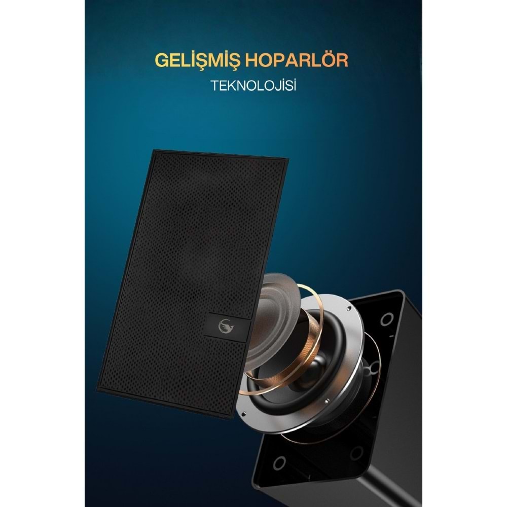 Sprange SR-PN784 2.0 3W*2 USB + 3.5mm USB 5V Hoparlör Siyah