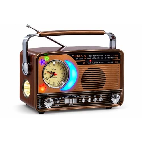 YG-7030 Nostaljik Tasarım USB & TF & Aux FM Radyo