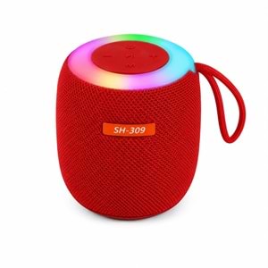 SH-309 Bluetooth 5.0 RGB Hoparlör Kırmızı