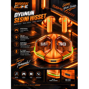 SPRANGE GM11 Gaming TWS Kulaklık Turuncu